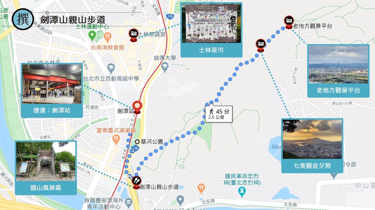 地圖：劍潭山親山步道