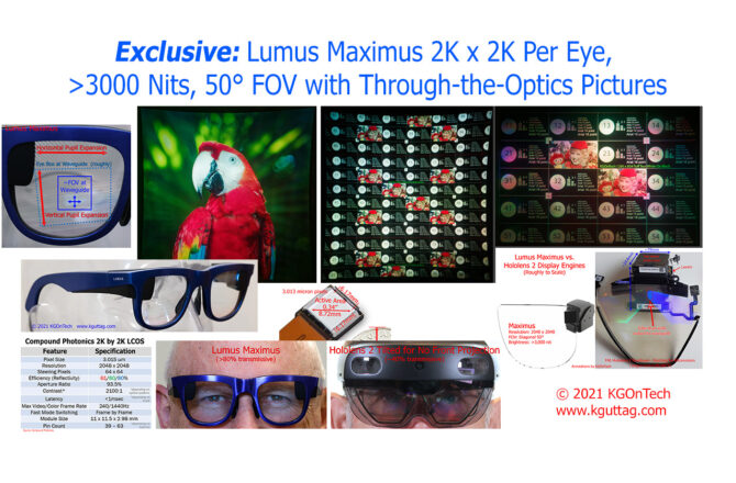 導讀／Lumus Maximus原型機－高通透光學緊湊型AR眼鏡，具有2Kx2K高解析度與3000nits亮度