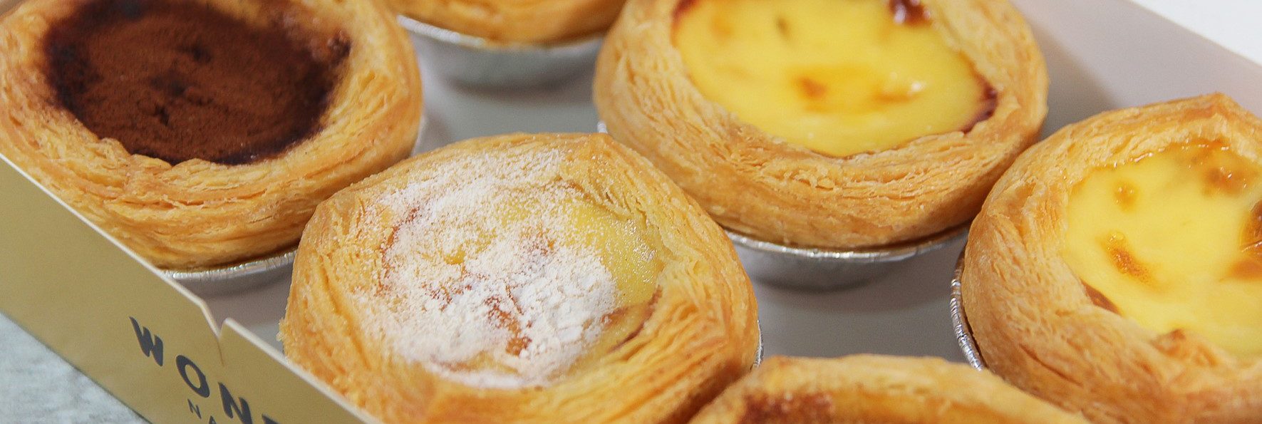 「老爺爺葡式蛋塔」新店大坪林站蛋塔專賣店，綜合口味買五送一