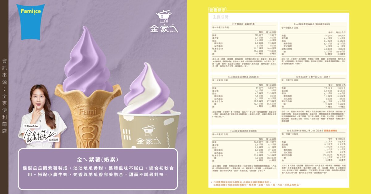 全家「紫薯地瓜霜淇淋」好吃嗎？