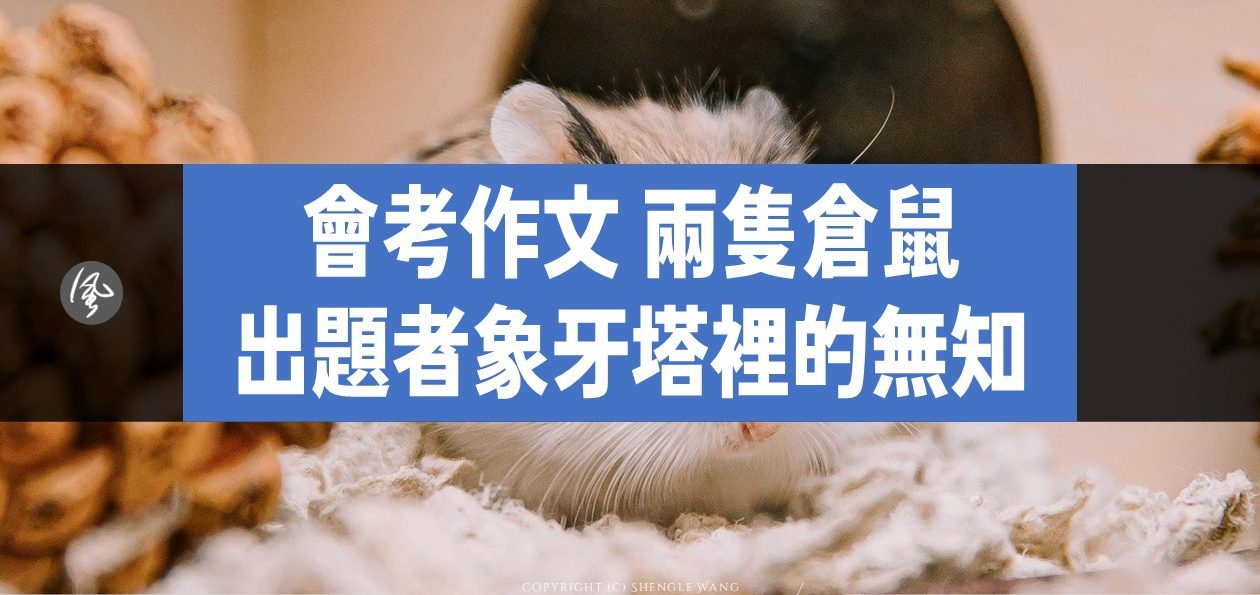 114年國中會考作文題「兩隻倉鼠」 足見出題者活在象牙塔的浪漫與無知